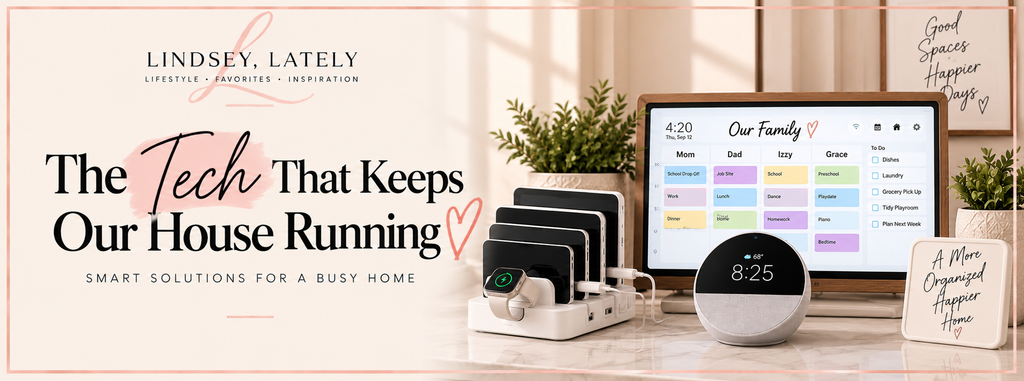 Amazon home finds tech favorites including a multi-device charging station, smart alarm clock and digital family calendar