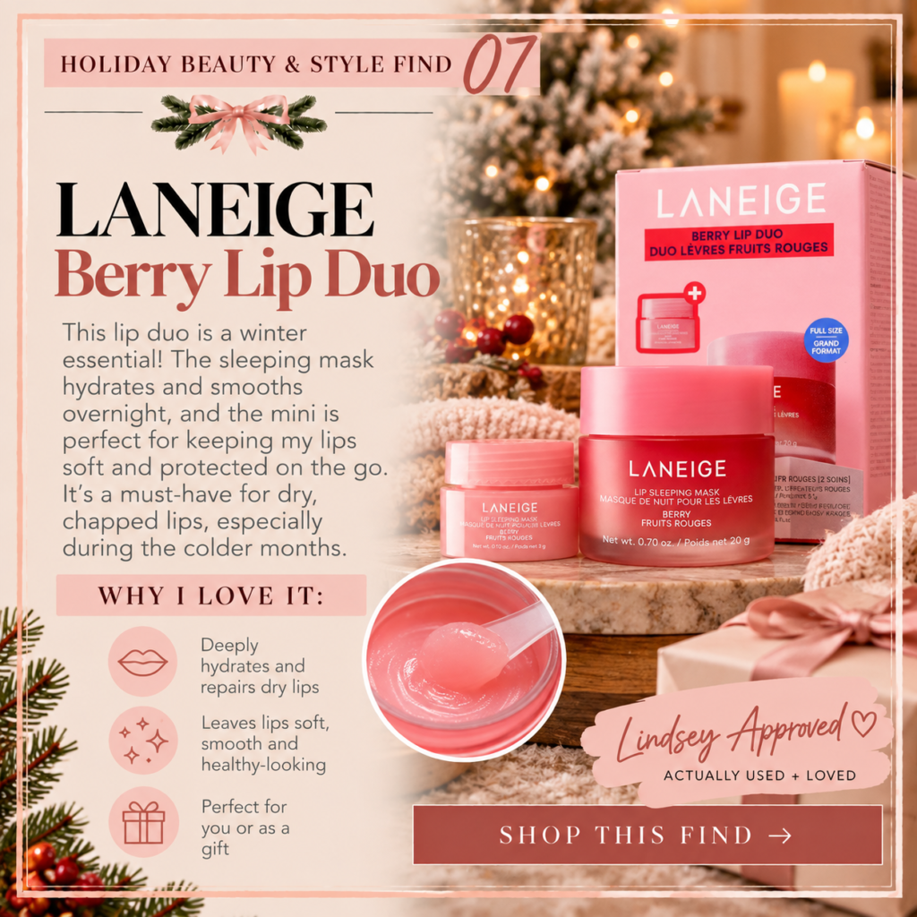 LANEIGE Berry Lip Duo with lip sleeping mask holiday beauty find