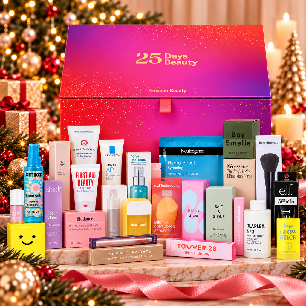 Amazon Beauty Advent Calendar 2026 with 25 beauty, skincare, haircare and makeup products