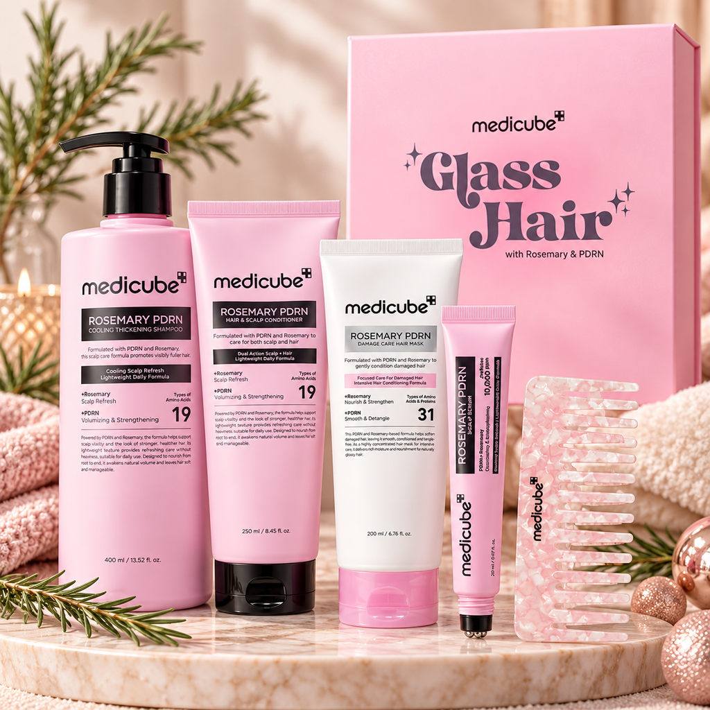Medicube Rosemary PDRN Glass Hair Set Christmas gift for women with hair care products